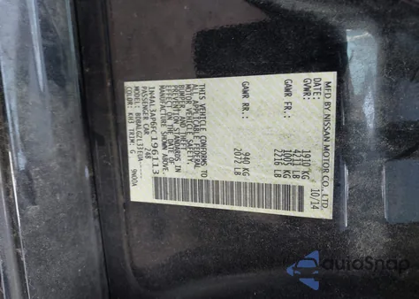 2015 Nissan Altima 2.5/2.5 S/2.5 Sl/2.5 Sv from USA, damaged, VIN 1N4AL3AP6FC196113